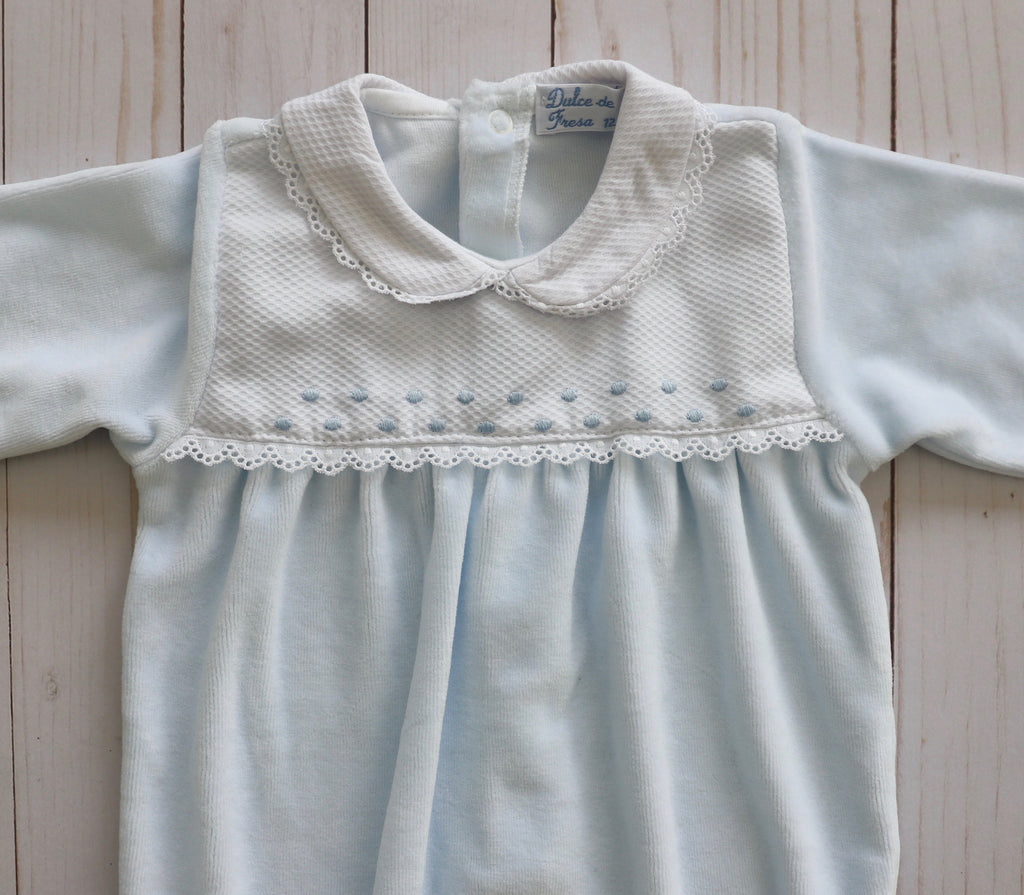 Velveted cotton sleeping baby suit