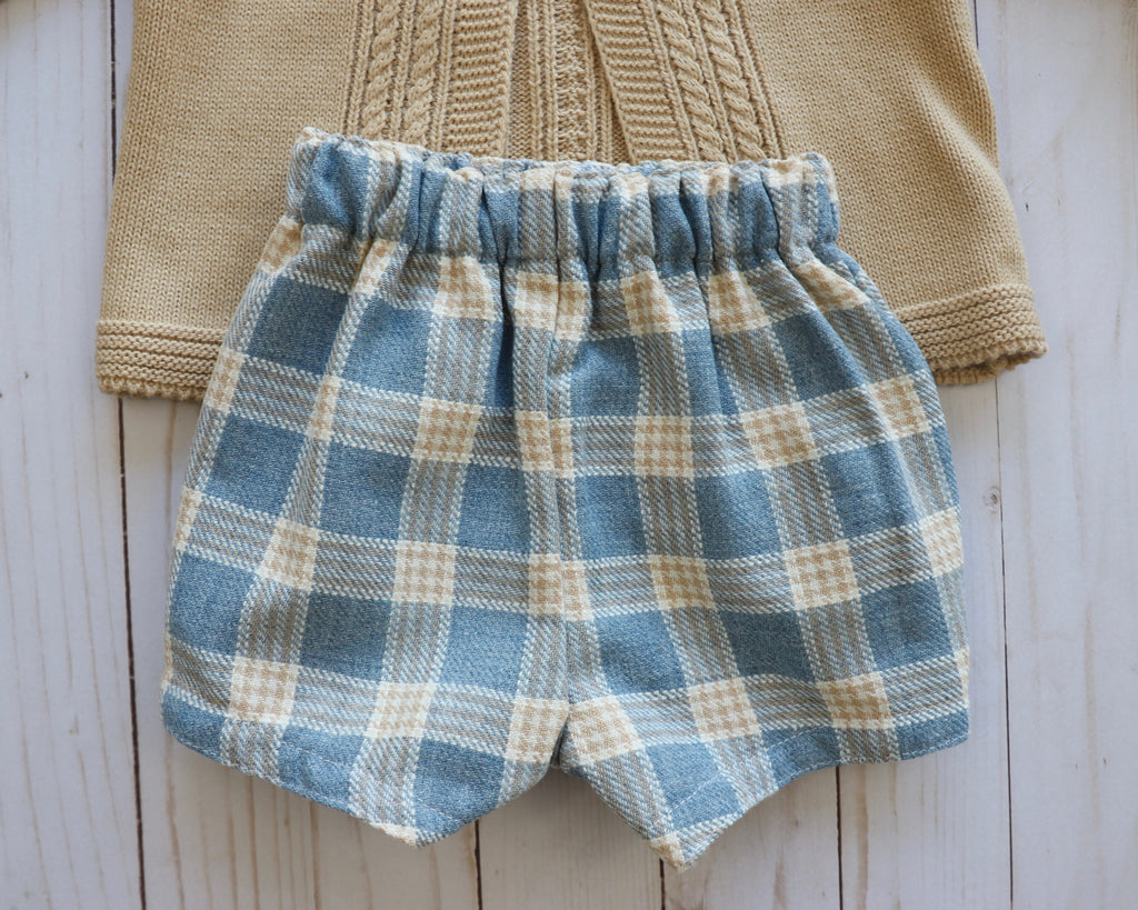Baby Boy 3-pieces set with plaided short