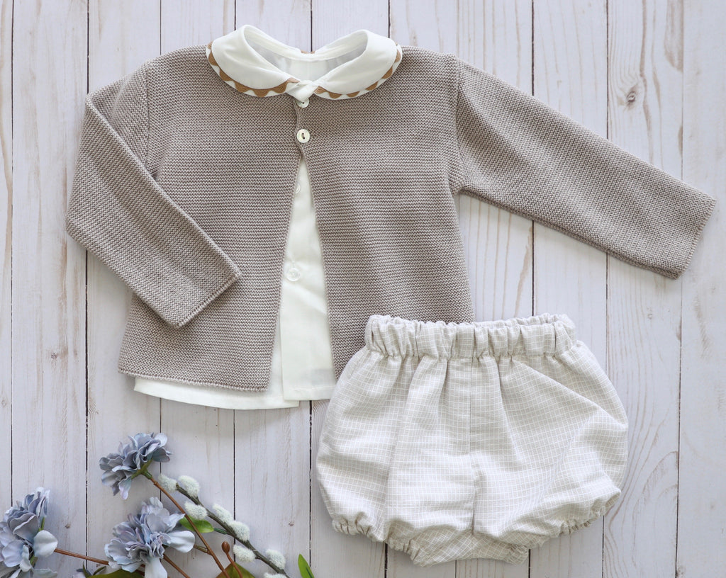 Set shirt pants and knitted sweater