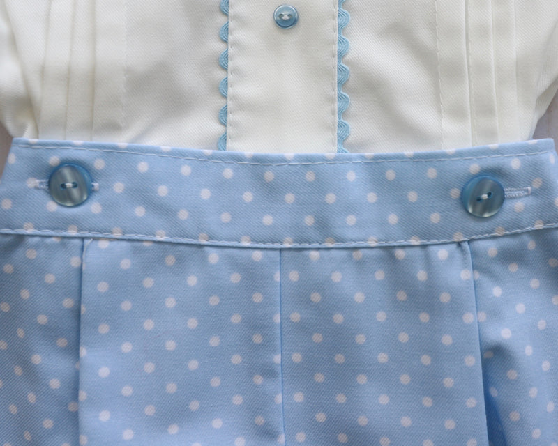 Traditional boy set with dotted short pants