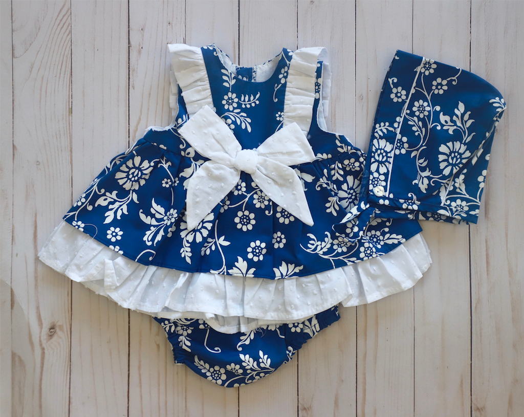 Baby Girl Dress w/ Swiss dot and front bow