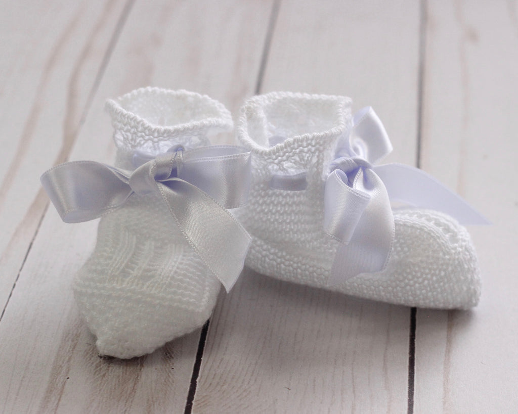 Knit Baby Booties (two colors)